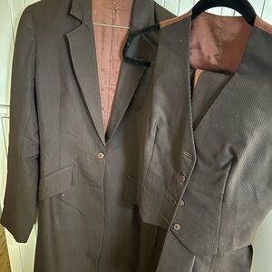 Brown Saddle Seat Show Suit Set Women’s Small